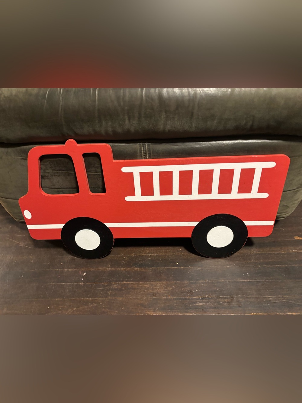 Hobby Lobby Red and White Wooden Fire Truck Wall Decor